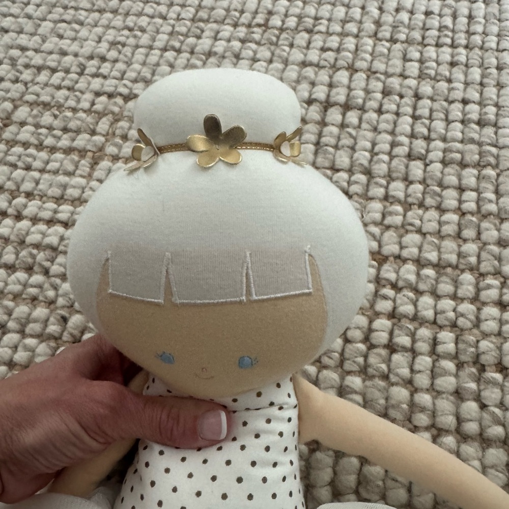 ALIMROSE White and Gold Baby Ballerina Doll - Picture 6 of 6